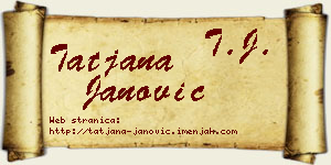 Tatjana Janović vizit kartica